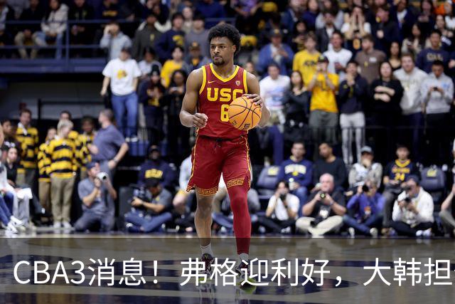 CBA3消息！弗格迎利好，大韩担任辽篮副总，张镇麟喜获2400万合同